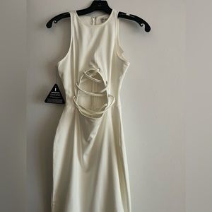 Rare London from Urban Outfitters cream cut out dress, size small